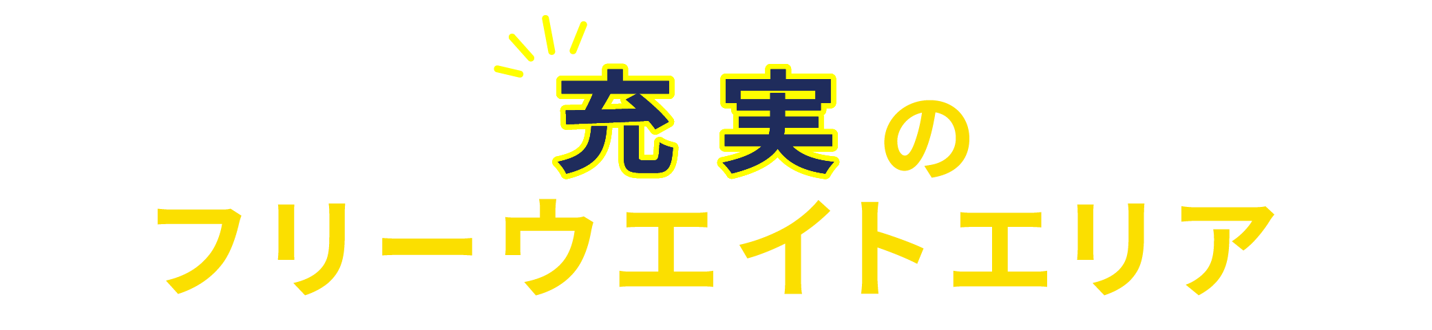 充実のフリーウエイトエリア