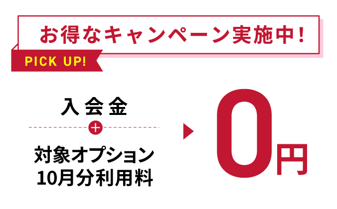 お得なキャンペーン実施中