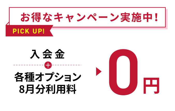 お得なキャンペーン実施