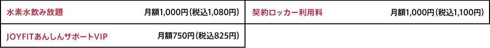 オプション料金