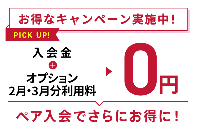 お得なキャンペーン実施中