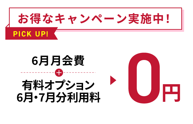 お得なキャンペーン実施中