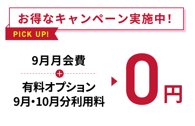 お得なキャンペーン実施中