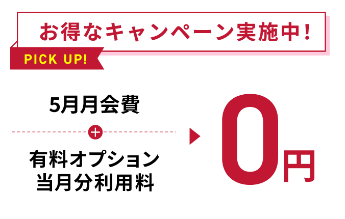 お得なキャンペーン実施中